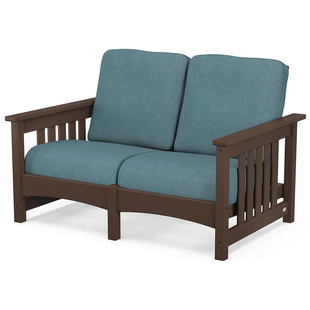 POLYWOOD® Outdoor Furniture POLYWOOD® - Club Mission Loveseat - PWCMC47GY