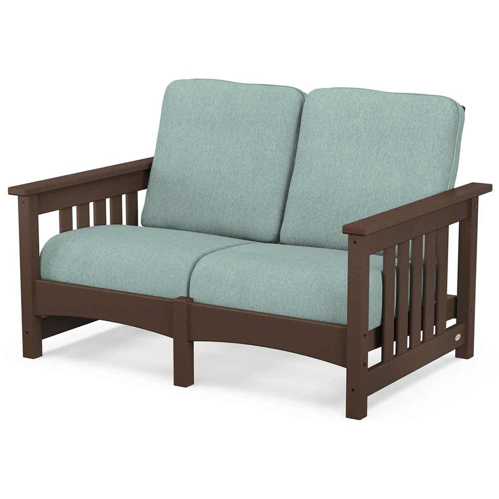 POLYWOOD® Outdoor Furniture POLYWOOD® - Club Mission Loveseat - PWCMC47GY