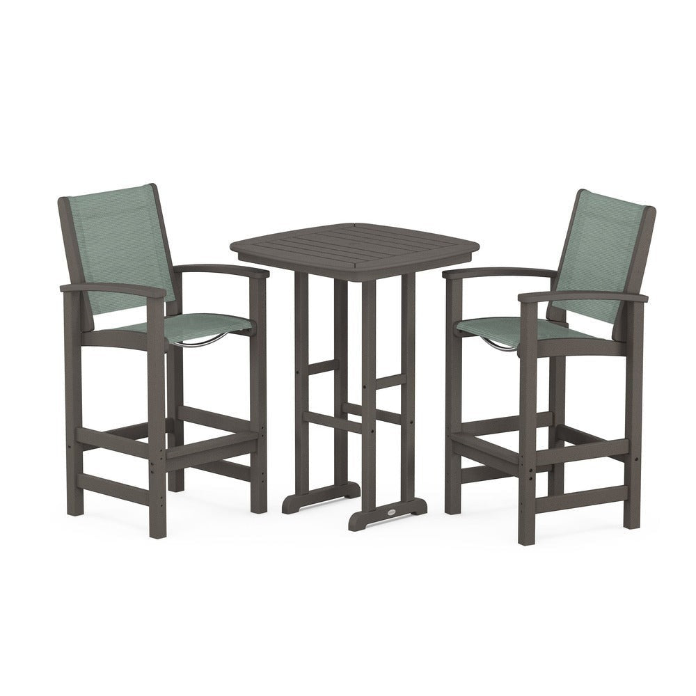 POLYWOOD® Outdoor Furniture POLYWOOD® Coastal 3-Piece Bar Set - PWS156