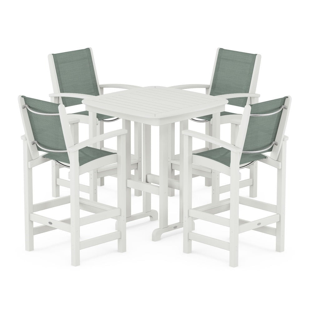 POLYWOOD® Outdoor Furniture POLYWOOD® Coastal 5-Piece Bar Set - PWS210-1