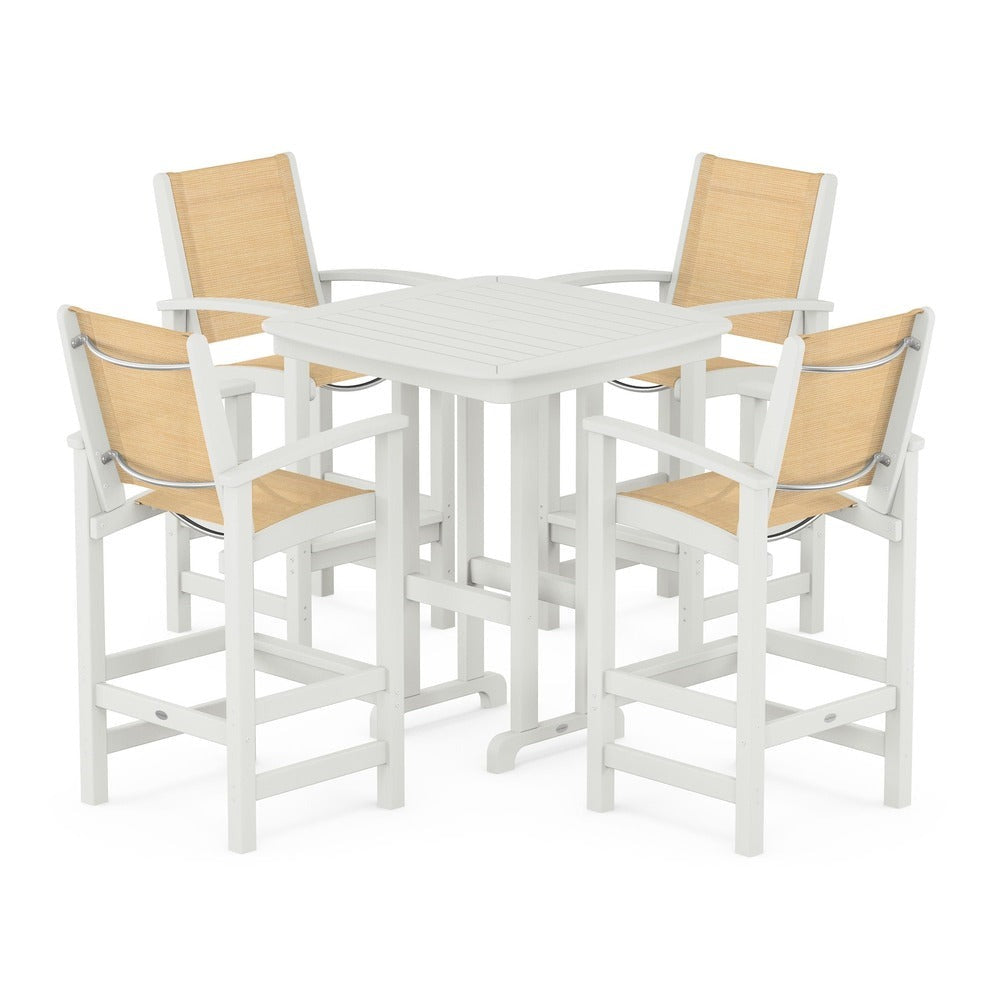 POLYWOOD® Outdoor Furniture POLYWOOD® Coastal 5-Piece Bar Set - PWS210-1