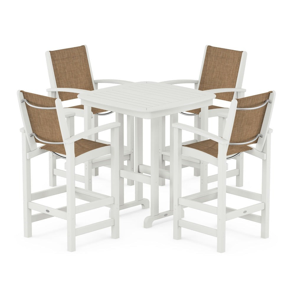 POLYWOOD® Outdoor Furniture POLYWOOD® Coastal 5-Piece Bar Set - PWS210-1