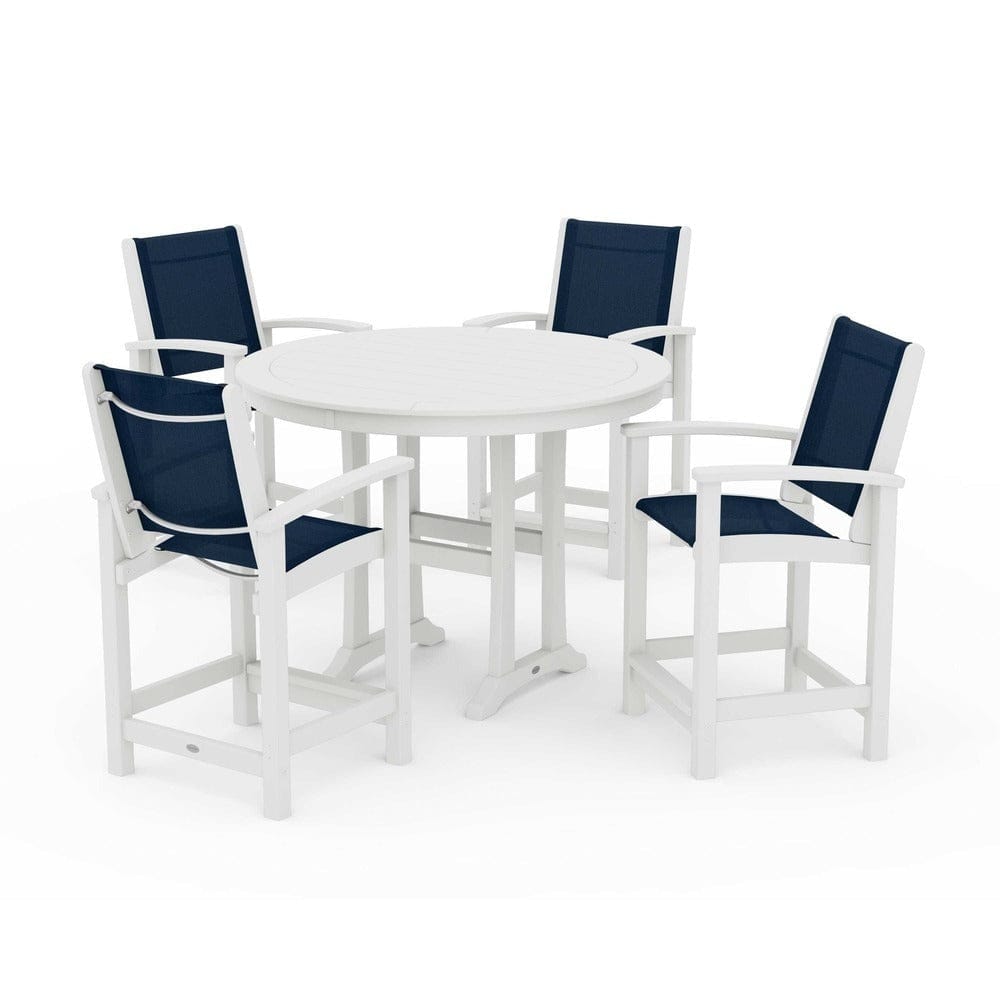 POLYWOOD® Outdoor Furniture POLYWOOD® - Coastal 5-Piece Counter Set - PWS319