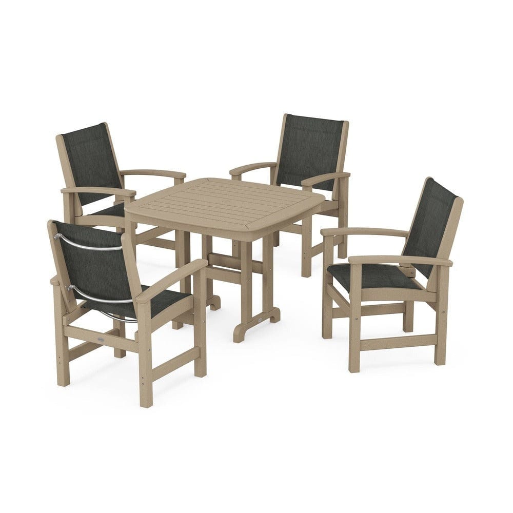 POLYWOOD® Outdoor Furniture POLYWOOD® - Coastal 5-Piece Dining Set - PWS1236