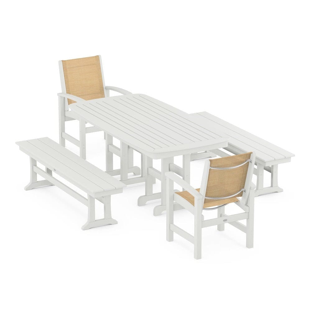 POLYWOOD® Outdoor Furniture POLYWOOD® - Coastal 5-Piece Dining Set - PWS1263