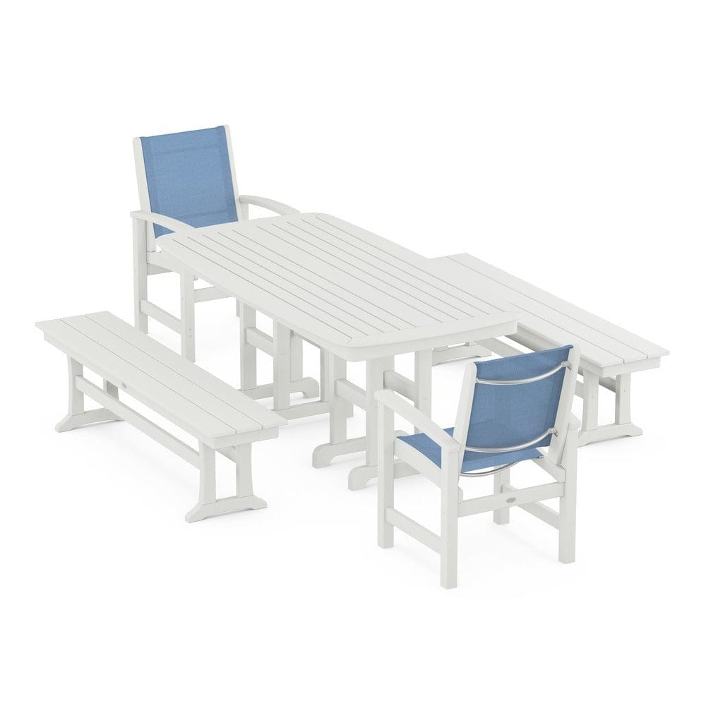 POLYWOOD® Outdoor Furniture POLYWOOD® - Coastal 5-Piece Dining Set - PWS1263