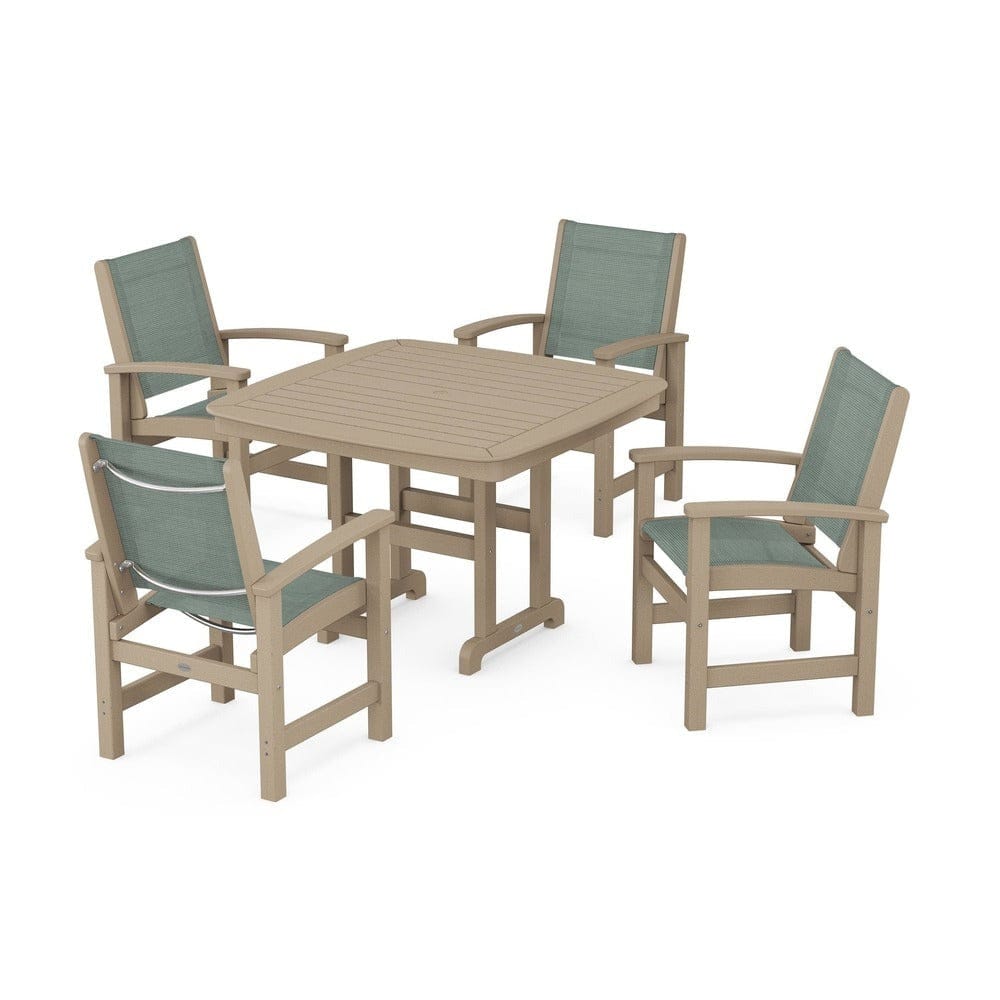POLYWOOD® Outdoor Furniture POLYWOOD® - Coastal 5-Piece Dining Set - PWS914