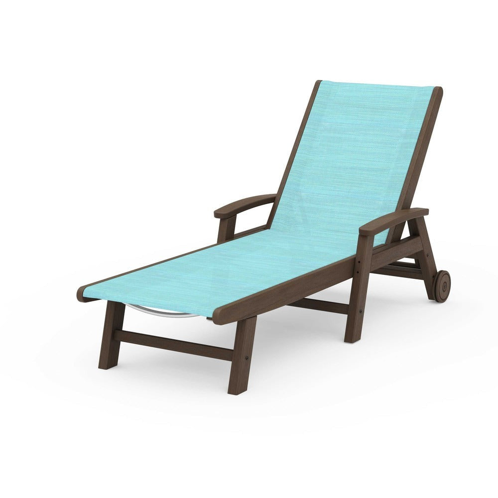 POLYWOOD® - Coastal Chaise with Wheels - SW2290 Outdoor Furniture POLYWOOD®