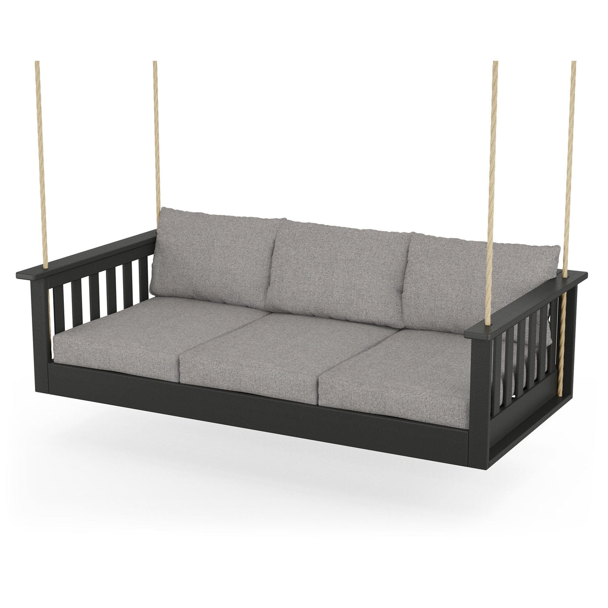Vineyard Daybed Swing - Black / Grey Mist