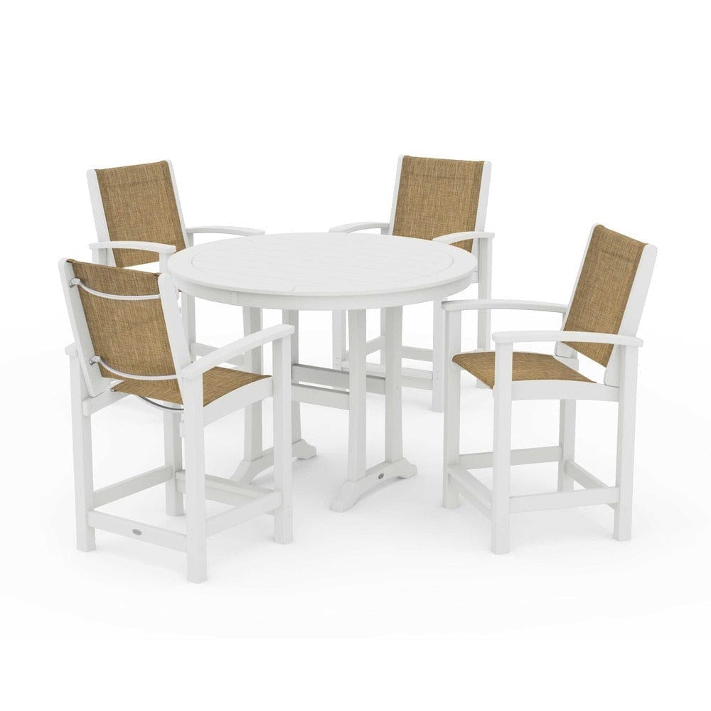 POLYWOOD® - Coastal 5-Piece Counter Set - PWS319 Outdoor Furniture POLYWOOD®