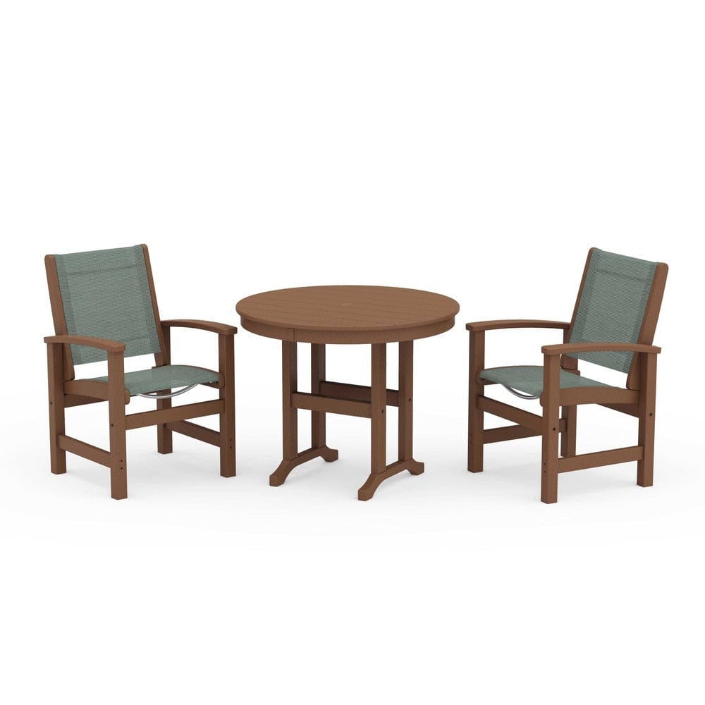 POLYWOOD® - Coastal 3-Piece Round Dining Set - PWS1327 Outdoor Furniture POLYWOOD®
