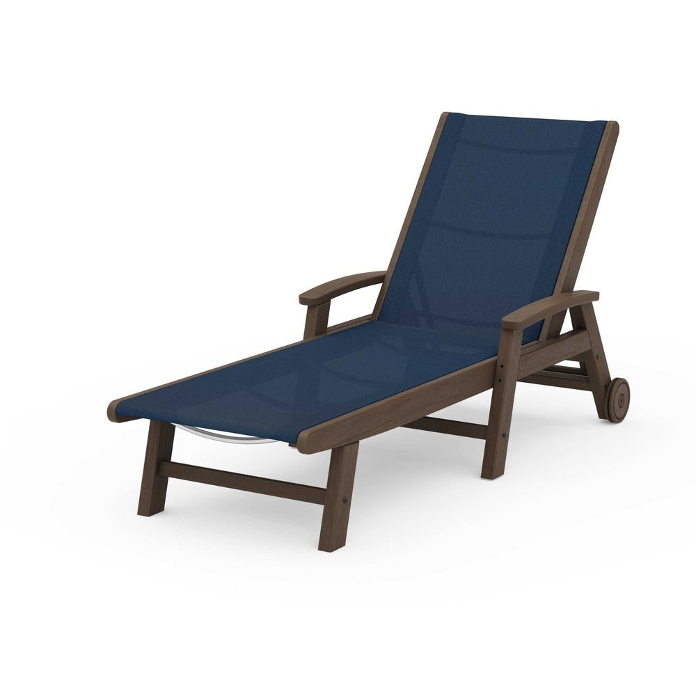 POLYWOOD® - Coastal Chaise with Wheels - SW2290 Outdoor Furniture POLYWOOD®
