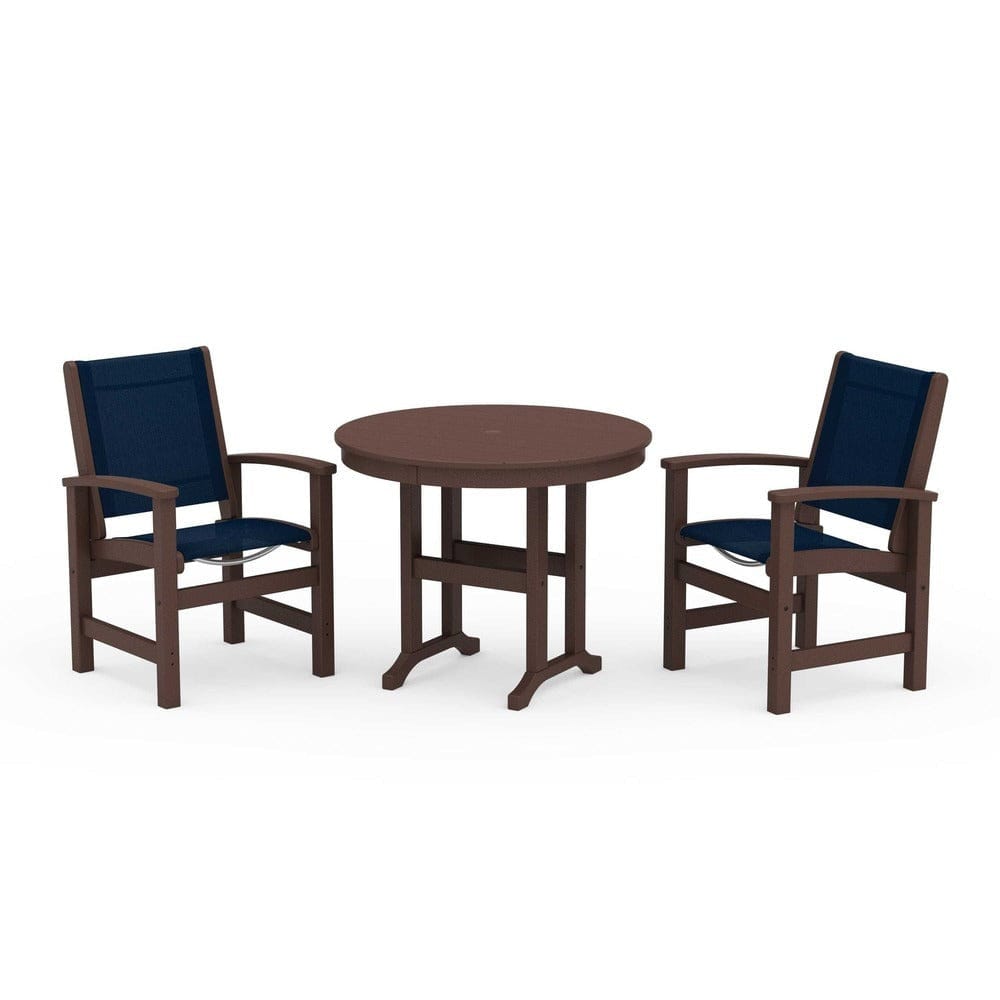 POLYWOOD® - Coastal 3-Piece Round Dining Set - PWS1327 Outdoor Furniture POLYWOOD®