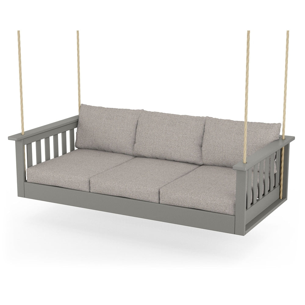 Vineyard Daybed Swing - Slate Grey / Weathered Tweed