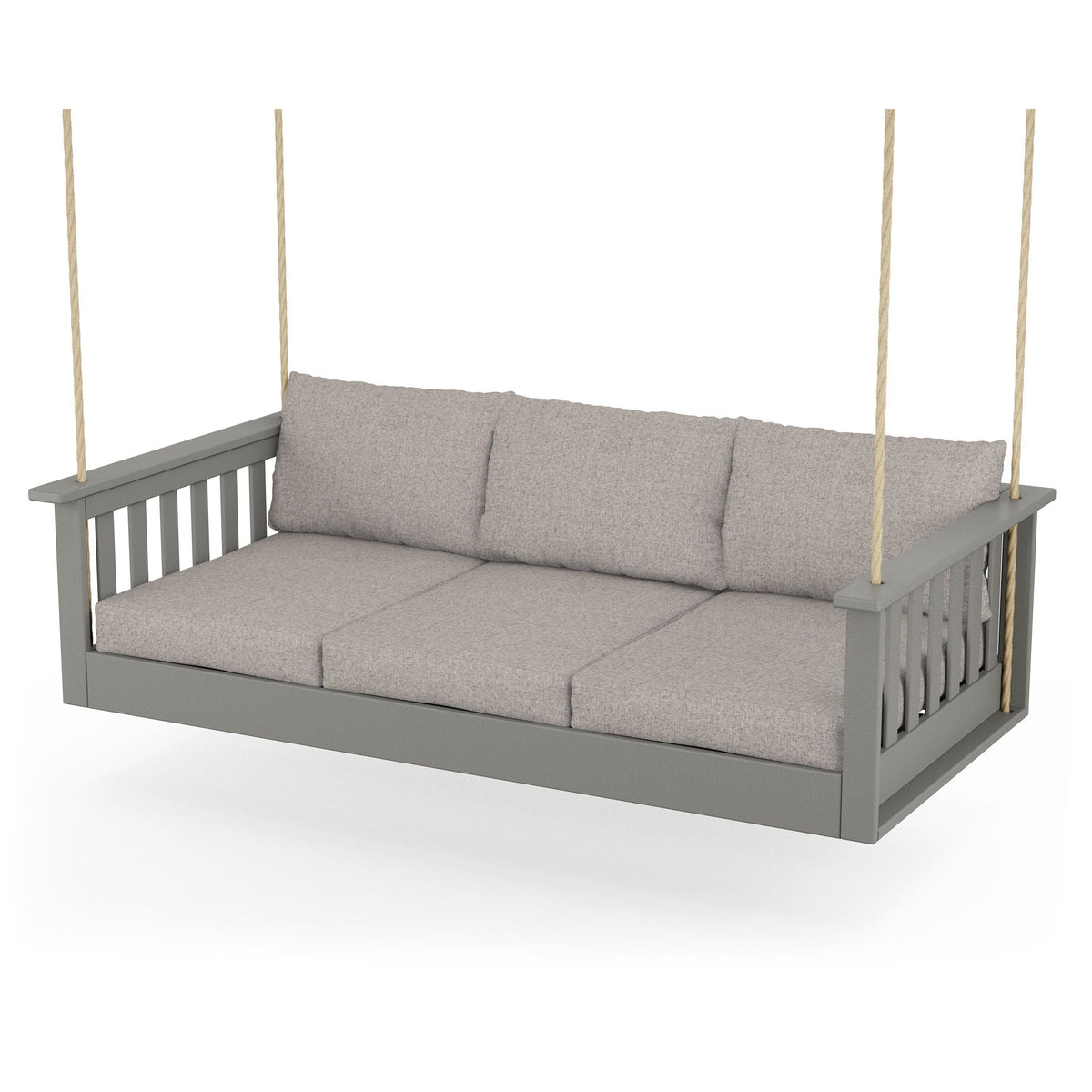 Vineyard Daybed Swing - Slate Grey / Weathered Tweed