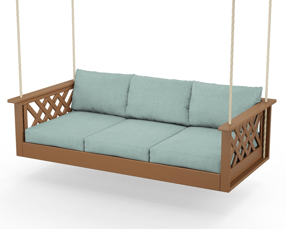 Wovendale Daybed Swing - Teak / Glacier Spa