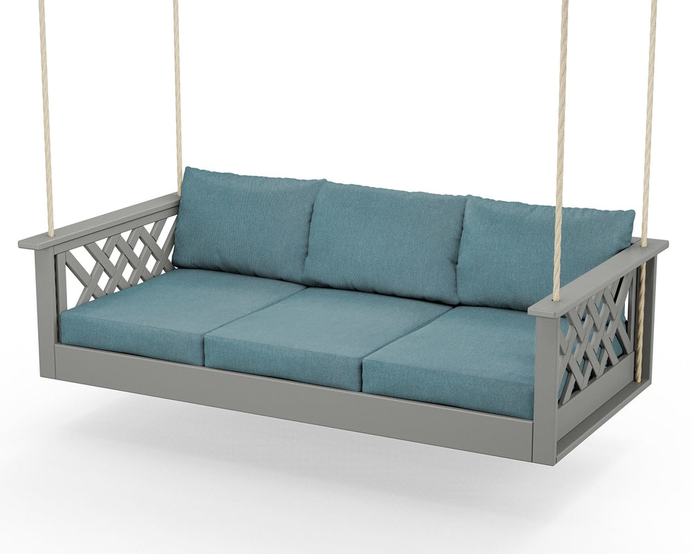 Wovendale Daybed Swing - Slate Grey / Ocean Teal