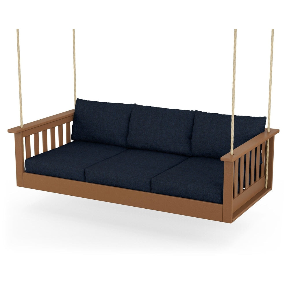 Vineyard Daybed Swing - Teak / Marine Indigo