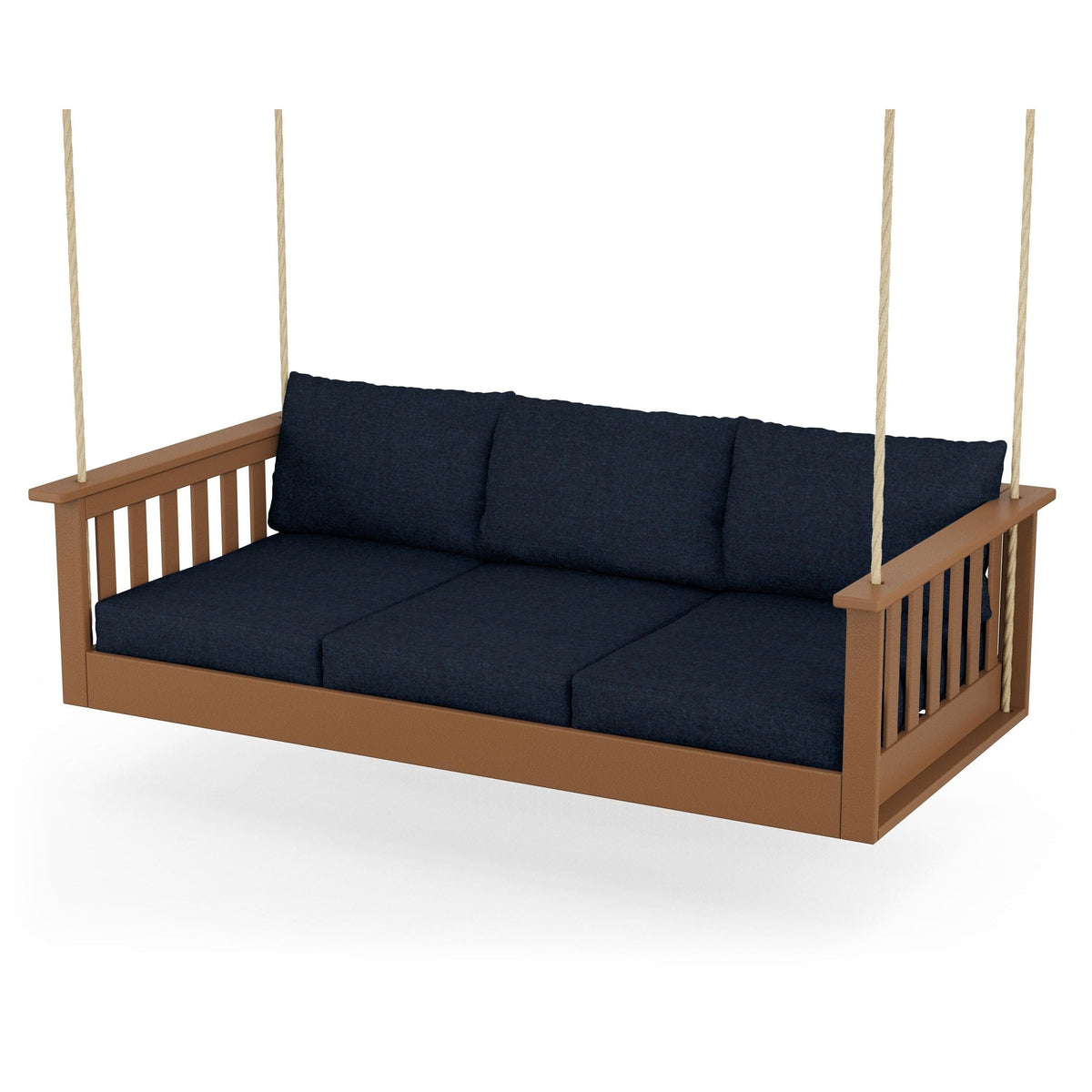 Vineyard Daybed Swing - Teak / Marine Indigo