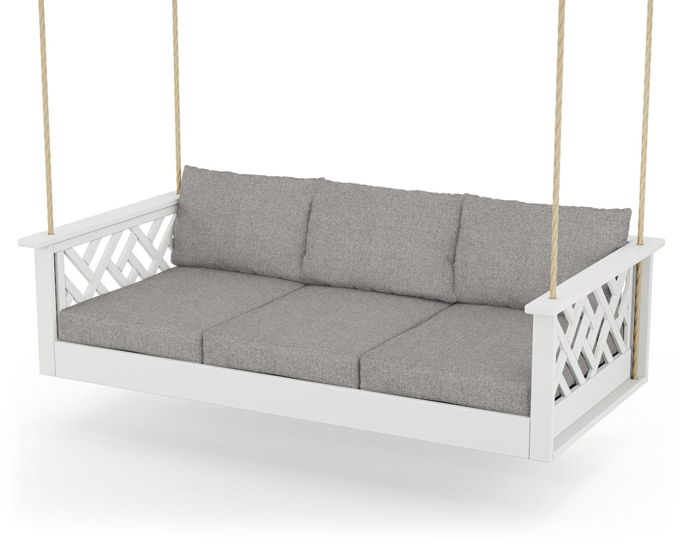 Chippendale Daybed Swing - White / Grey Mist