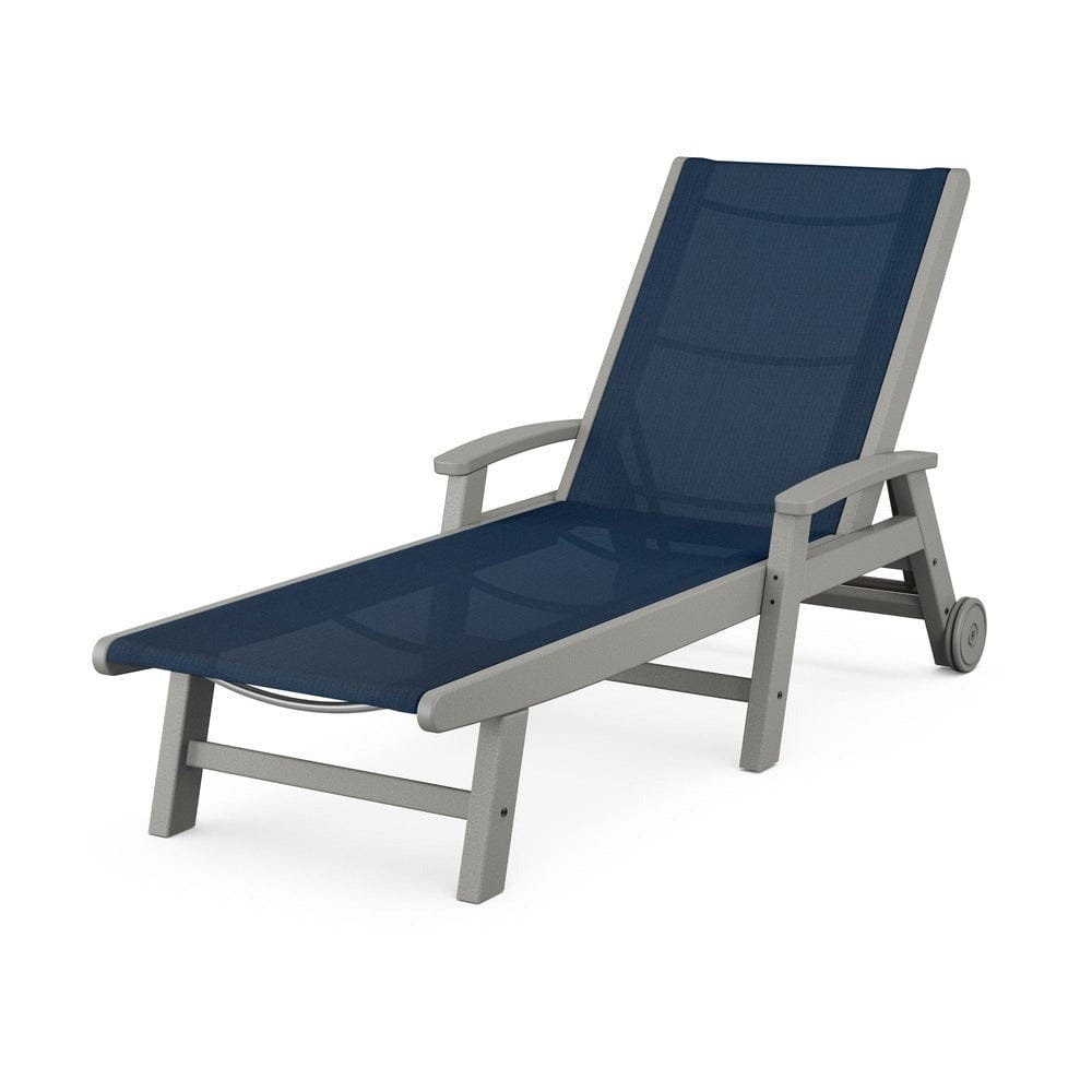 POLYWOOD® - Coastal Chaise with Wheels - SW2290 Outdoor Furniture POLYWOOD®