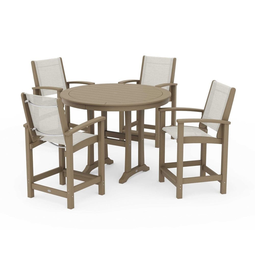 POLYWOOD® - Coastal 5-Piece Counter Set - PWS319