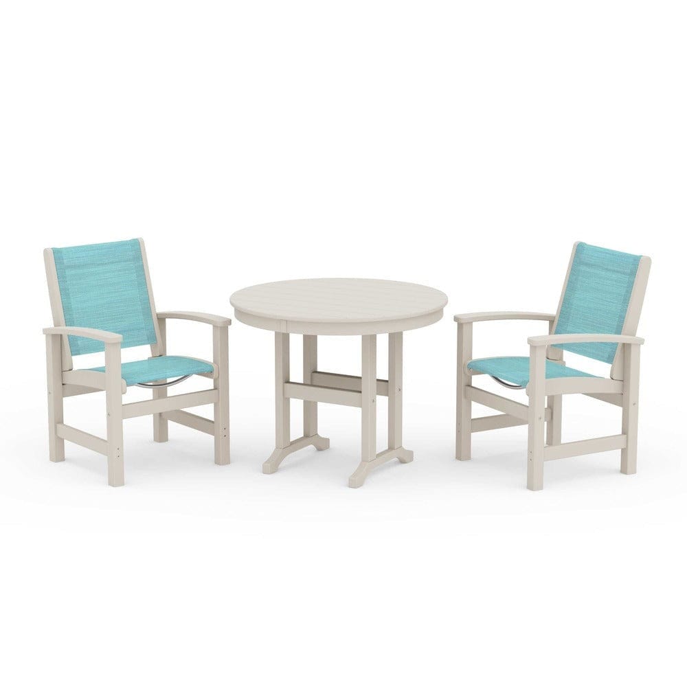 POLYWOOD® - Coastal 3-Piece Round Dining Set - PWS1327 Outdoor Furniture POLYWOOD®
