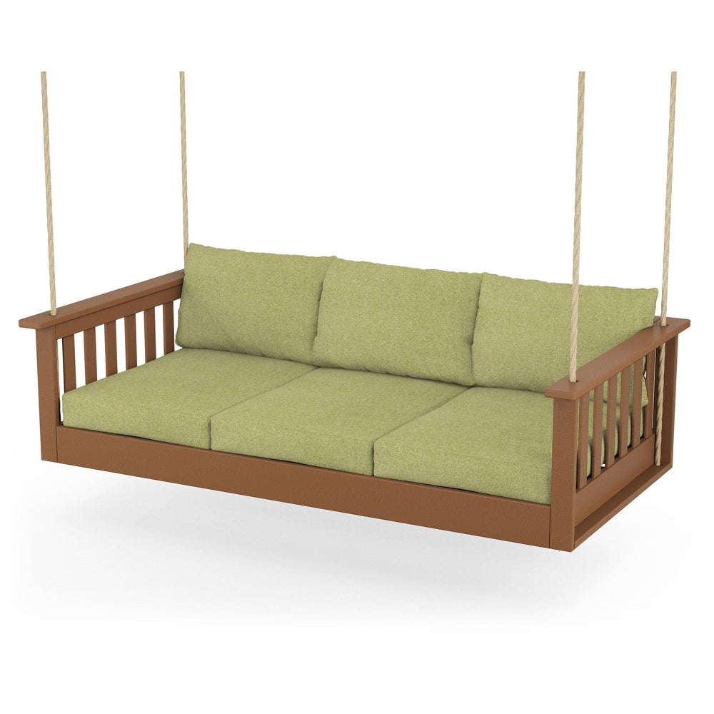Vineyard Daybed Swing - Teak / Chartreuse Boucle