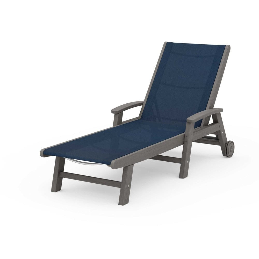POLYWOOD® - Coastal Chaise with Wheels - SW2290 Outdoor Furniture POLYWOOD®