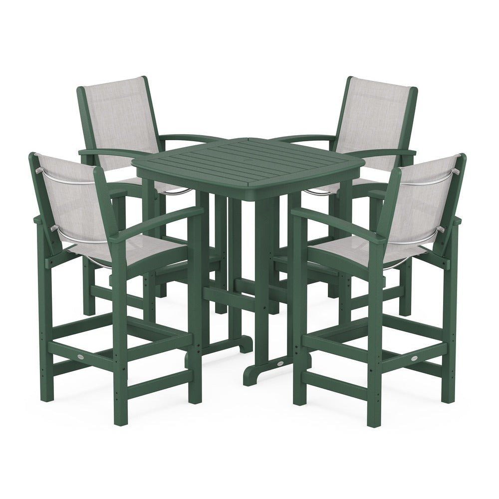 POLYWOOD® - Coastal 5-Piece Bar Set - PWS210 Outdoor Furniture POLYWOOD®