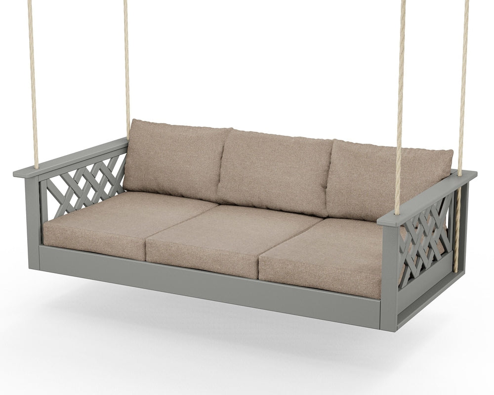 Wovendale Daybed Swing - Slate Grey / Spiced Burlap