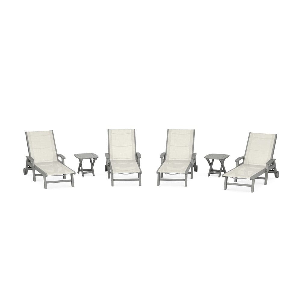 POLYWOOD® - Coastal Chaise 6-Piece Set with Wheels - PWS2024