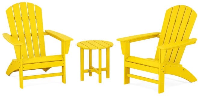 POLYWOOD® Nautical 3-Piece Adirondack Set - PWS498-1 Adirondack Chair POLYWOOD®