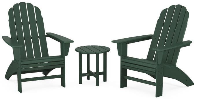 POLYWOOD® Vineyard 3-Piece Curveback Adirondack Set - PWS418-1 Adirondack Chair POLYWOOD®