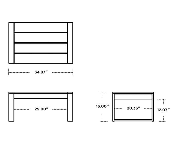 POLYWOOD® Edge Coffee Table - 4609 Coffee Table POLYWOOD®