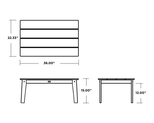 POLYWOOD® Lakeside Coffee Table - CTL2336 Coffee Table POLYWOOD®
