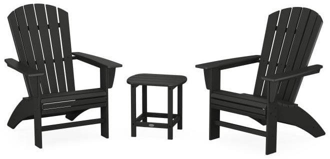 POLYWOOD® Nautical 3-Piece Curveback Adirondack Set - PWS419-1 Adirondack Chair POLYWOOD®