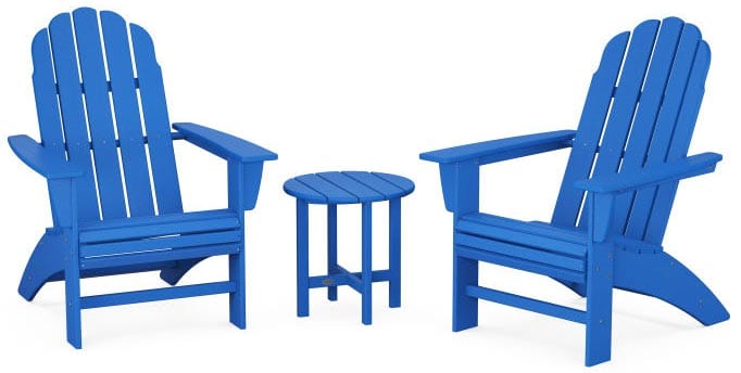 POLYWOOD® Vineyard 3-Piece Curveback Adirondack Set - PWS418-1