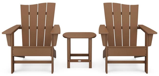 POLYWOOD® Wave 3-Piece Adirondack Chair Set - PWS587-1 Adirondack Chair POLYWOOD®