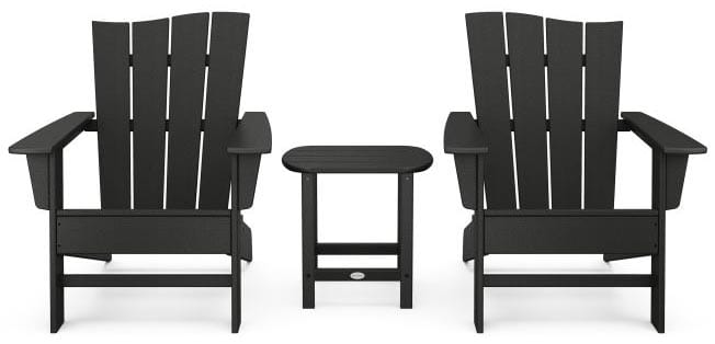 POLYWOOD® Wave 3-Piece Adirondack Chair Set - PWS587-1 Adirondack Chair POLYWOOD®