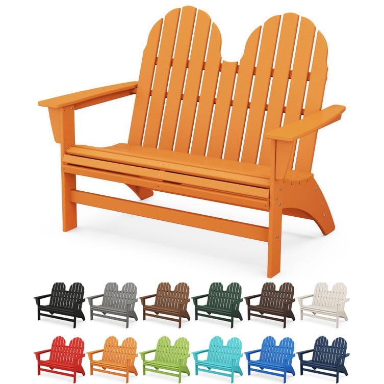 POLYWOOD® Vineyard 48" Adirondack Bench - ADBN600 Benches POLYWOOD®