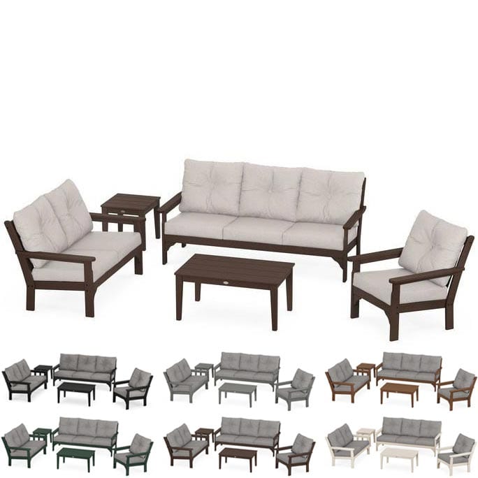POLYWOOD® Vineyard 5 Piece Deep Seating Set - PWS318-2 Deep Seating POLYWOOD®