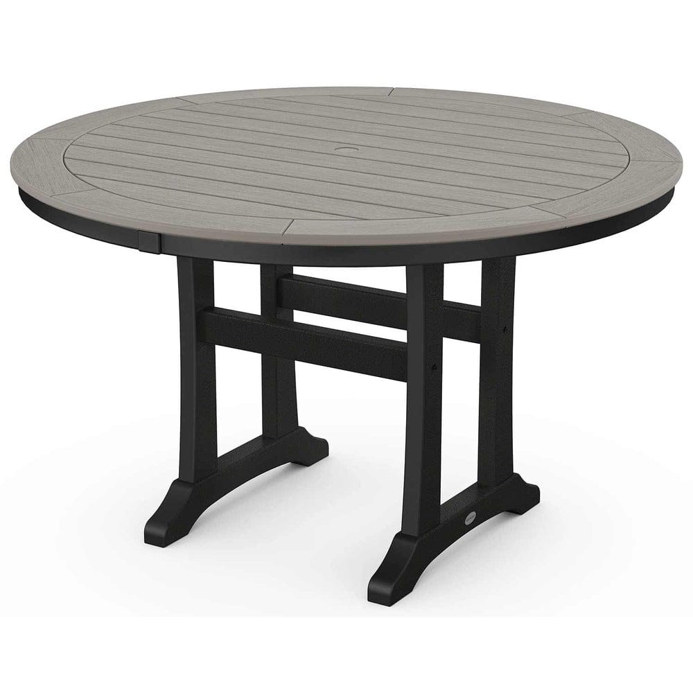 POLYWOOD® Nautical Trestle 48" Round Dining Table - Select Accents - RT448-L1 Table POLYWOOD®
