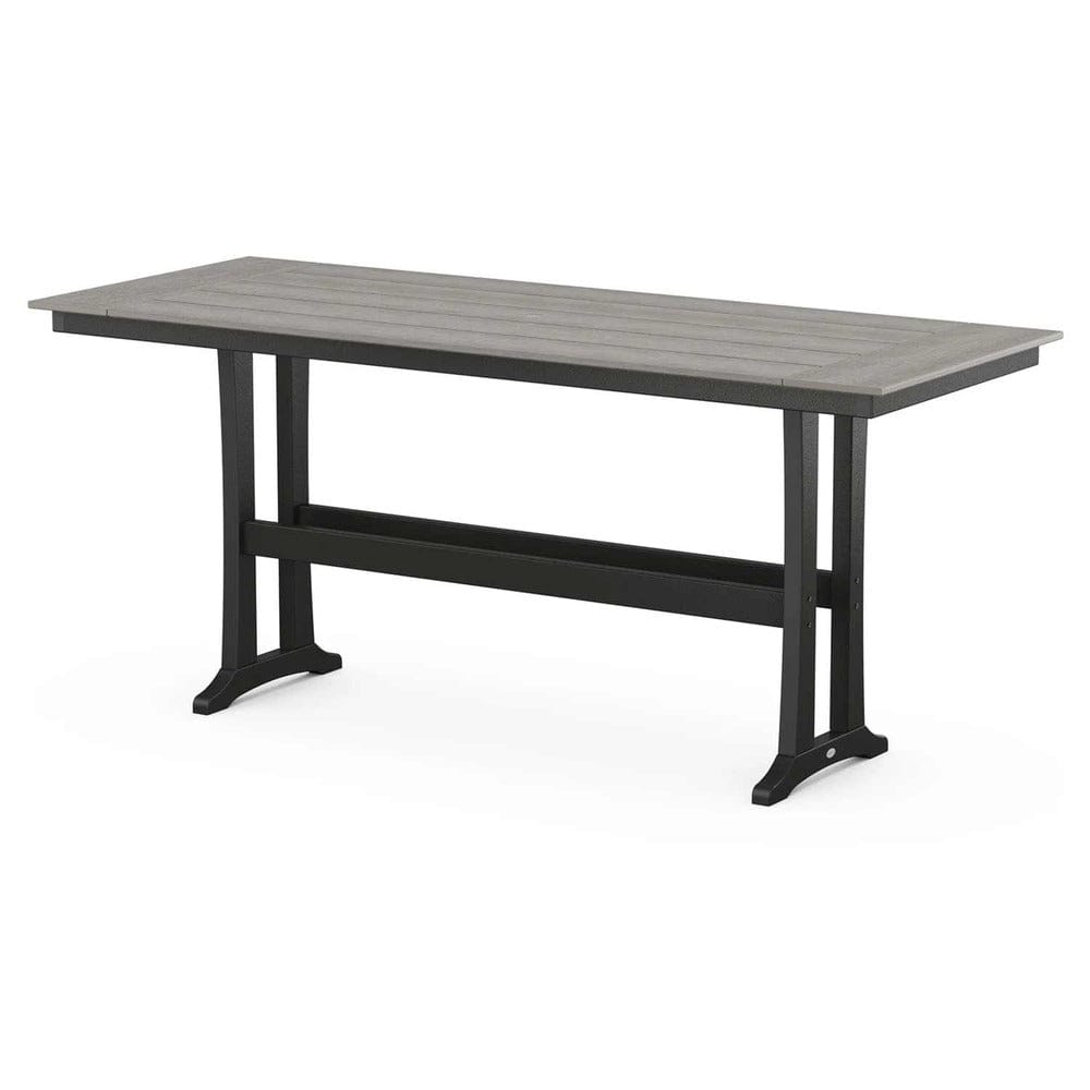 POLYWOOD® Farmhouse Trestle 38" x 96" Bar Table - Select Accents - PLR84-T1L1 Table POLYWOOD®