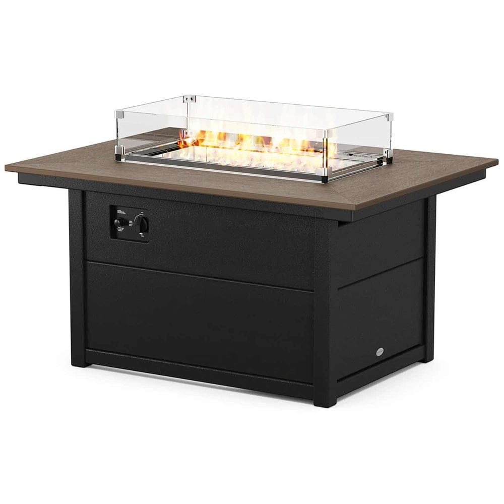 POLYWOOD® Rectangle 34" X 46" Fire Pit Table - Select Accents - CTF3446RECT Fire Table POLYWOOD®