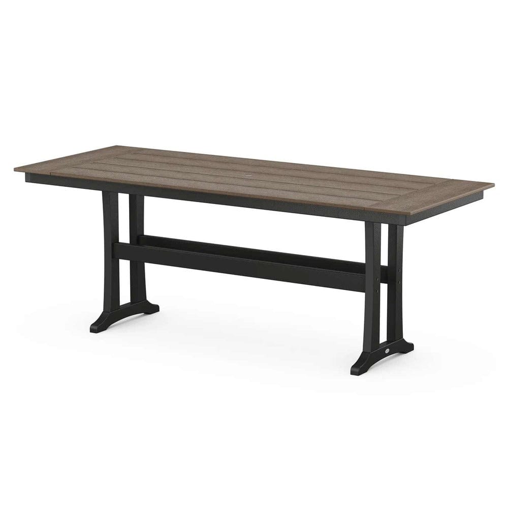POLYWOOD® Farmhouse Trestle 38" x 96" Counter Table - Select Accents - PLR84-T1L1 Table POLYWOOD®