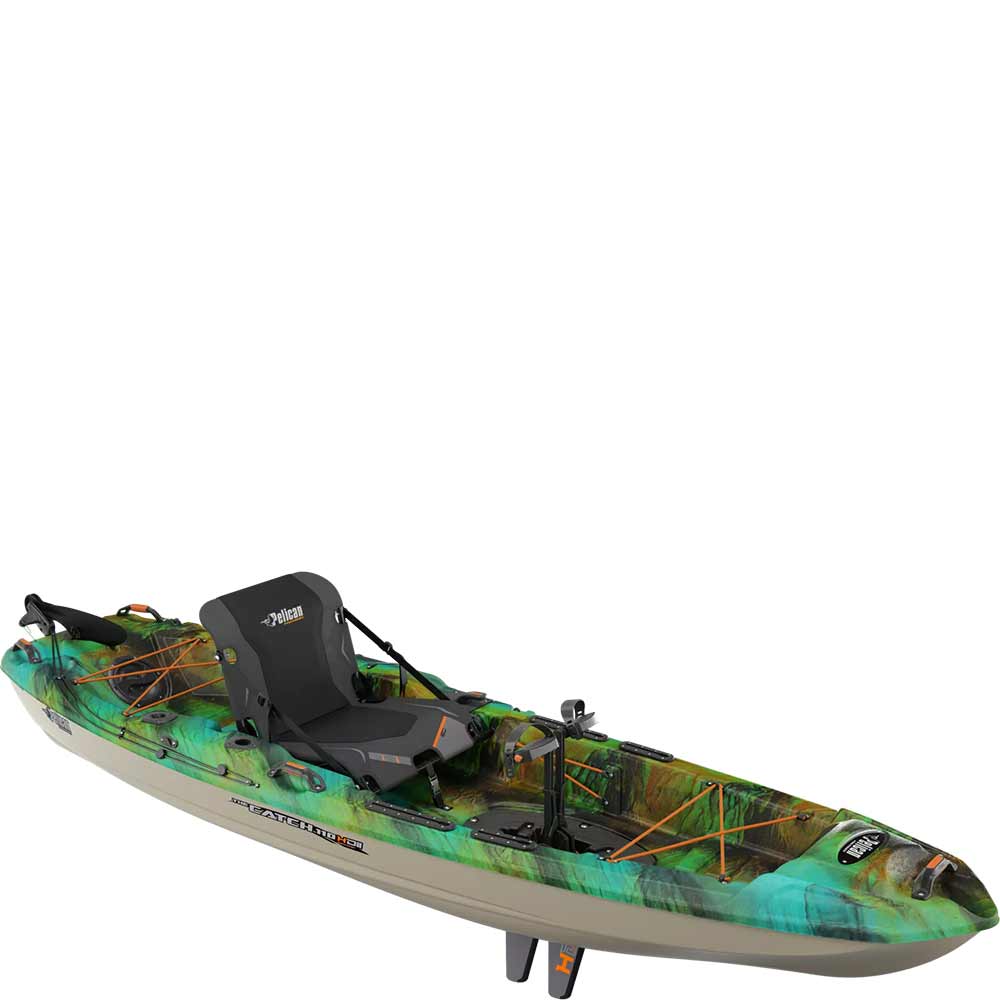 The Catch 110 HDII brings pedal drive technology within reach on this 10’6" rudder-controlled fishing kayak.