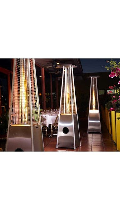AZ Patio Heaters - Tall Quartz Glass Tube Heater - Stainless Steel - HLDS01-GTSS Patio Heaters AZ Patio Heaters