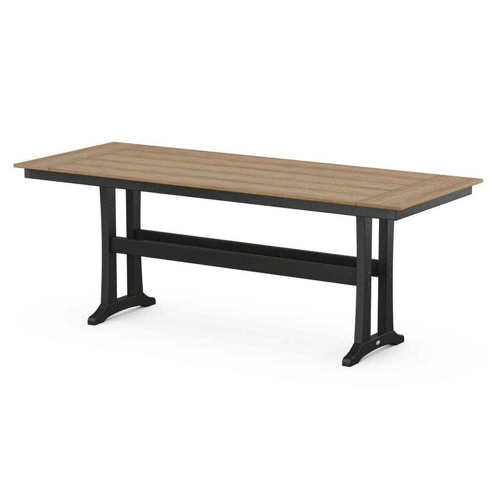 POLYWOOD® Farmhouse Trestle 38" x 96" Counter Table - Select Accents - PLR84-T1L1 Table POLYWOOD®