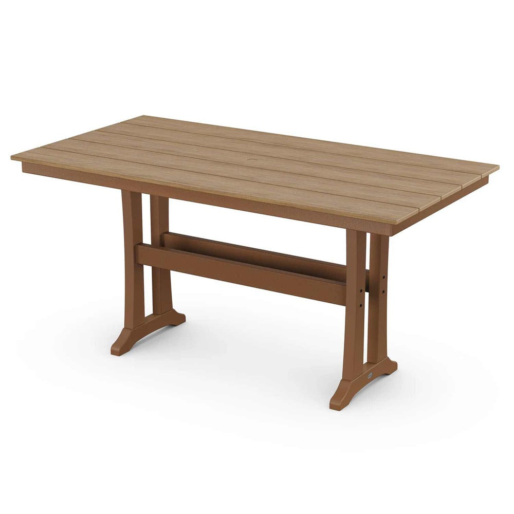 POLYWOOD® Farmhouse Trestle 37" x 72" Counter Table - Select Accents - PLR83-T1L1 Table POLYWOOD®